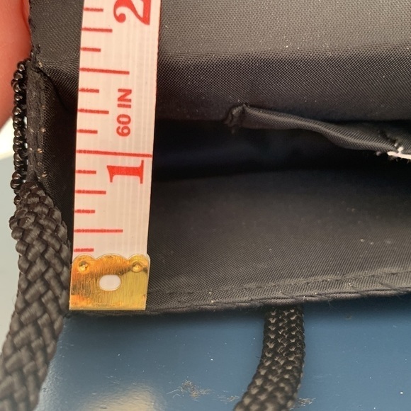 Evening beaded black handbag for homecomings. La Regale Ltd. Snap closure - Picture 10 of 10